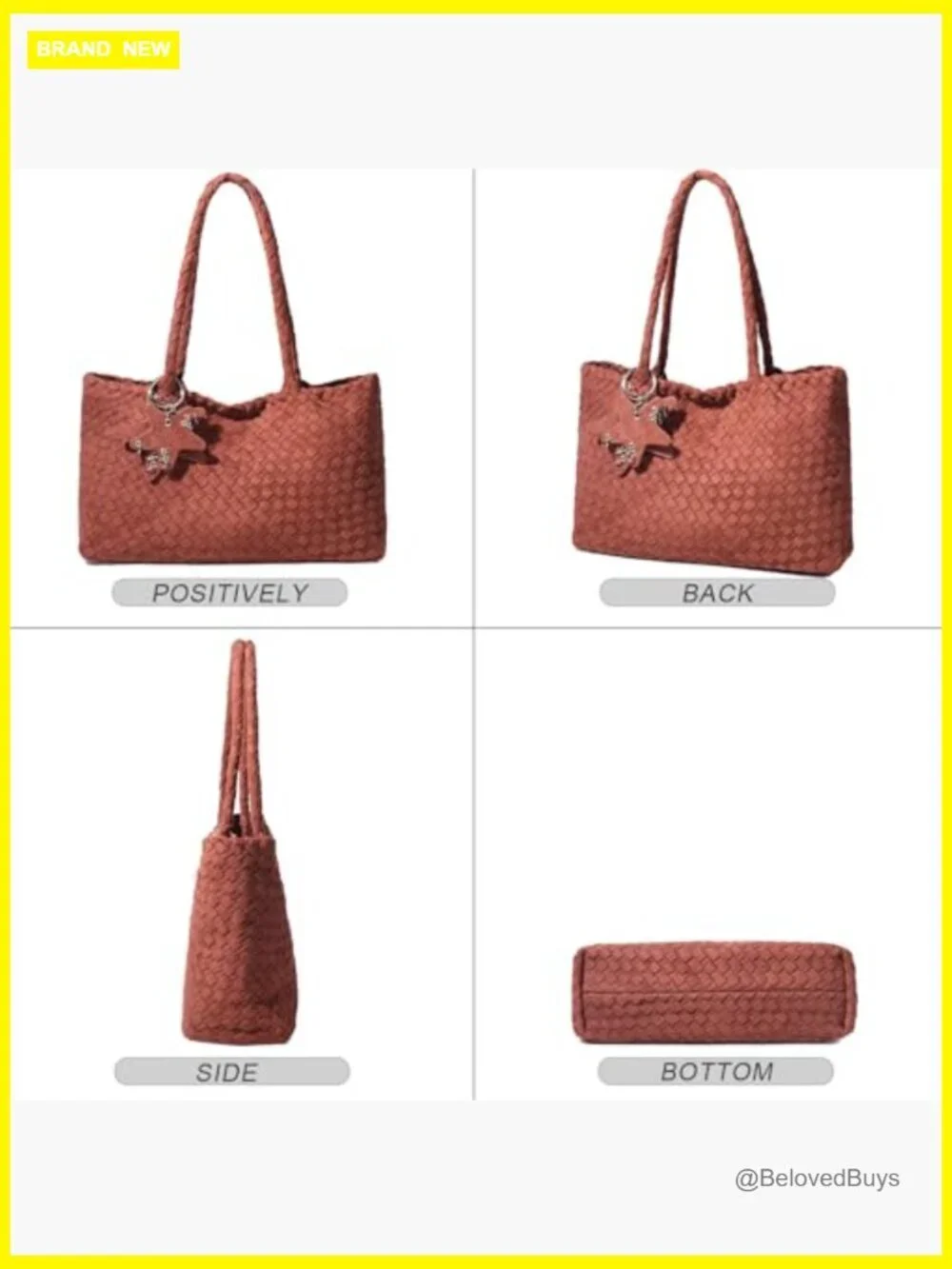 Woven Hobo Bag Large Capacity Faux Leather Shoulder Tote for Women Travel Work
